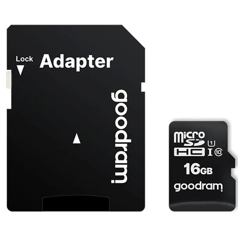 Карта пам'яті Goodram MicroSDHC 16GB UHS-I Class 10 + SD-adapter (M1AA-0160R12)